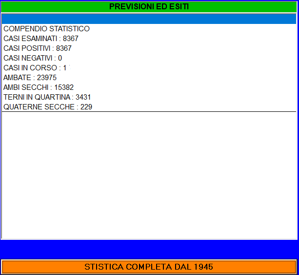 statistica consecutivi vincenti